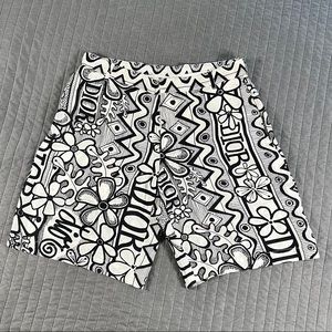 Dior X Shawn Stussy Silk Logo Shorts - image 1